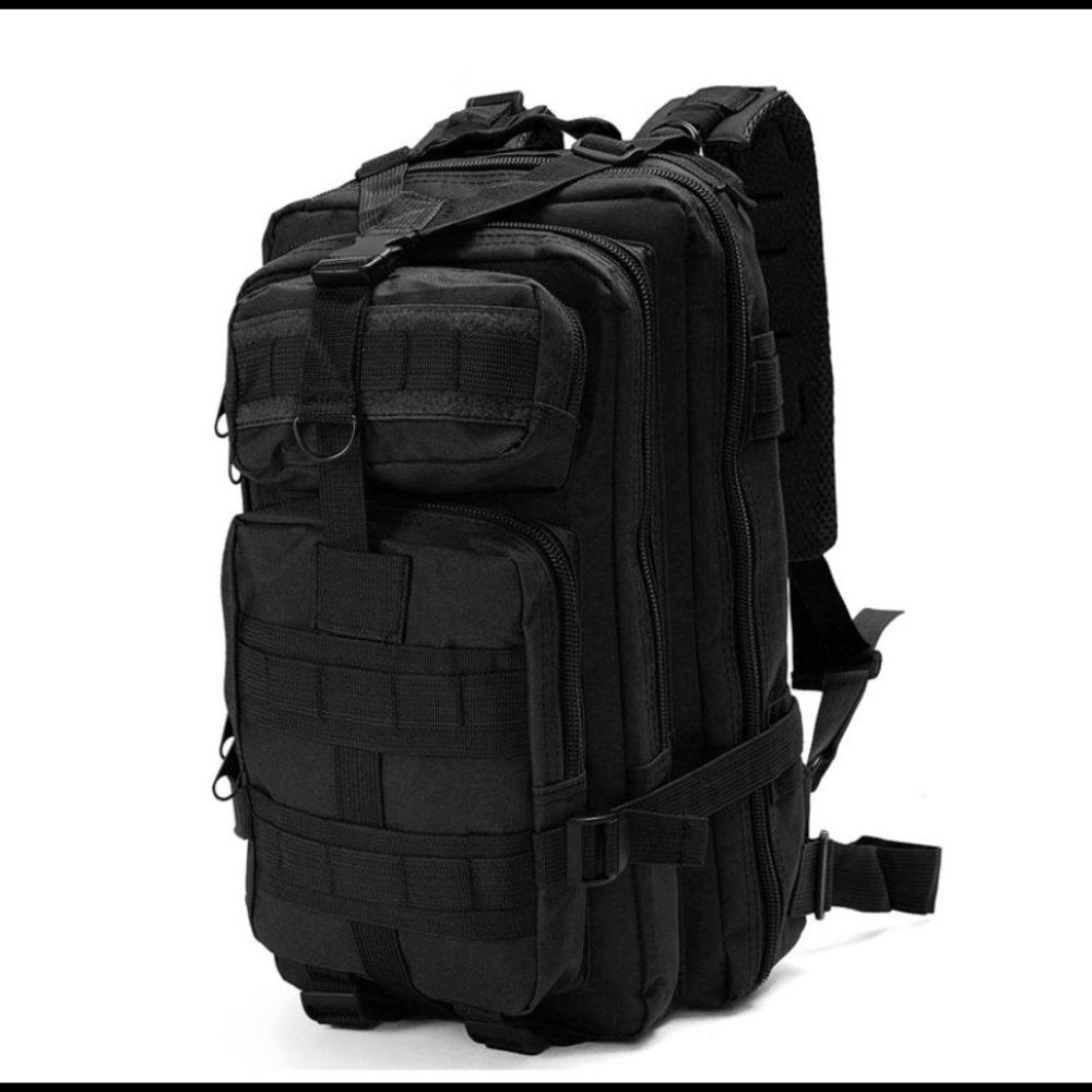 Black tactical backpack